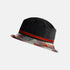Small Brim Winter Vintage Fabric Hat Black Cord and Check